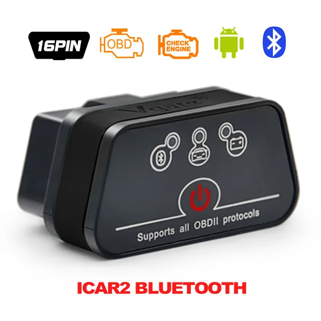 ELM327 Vgate iCar2 Wifi/Bluetooth OBD2 диагностический инструмент для IOS iPhone/Android/PC icar 2 Bluetooth wifi ELM 327 OBDII считыватель кодов - Цвет: Синий