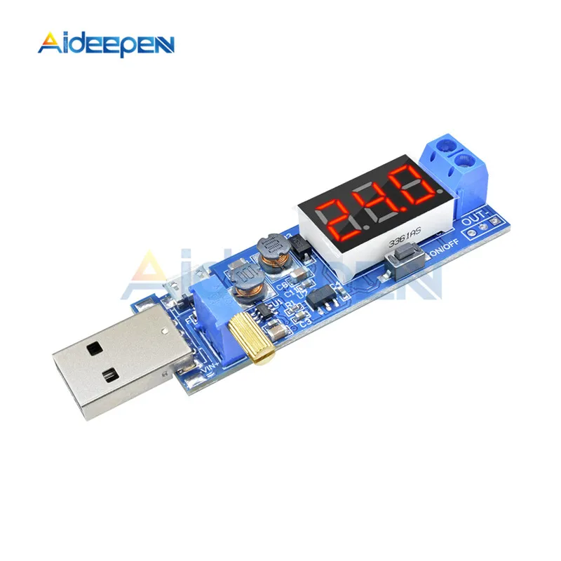 

5V to 1.2-24V LED Digital DC-DC Step Up Down Buck Boost Converter Power Transformer Supply Voltage Regulator Module DC 3.5-12V