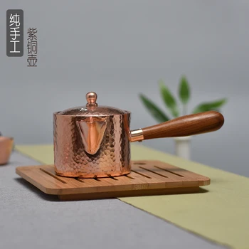 

Pure copper handmade boiler Kungfu tea pot teaware Chinese Pure oolong thickened teapot single handle water kettle