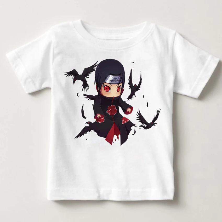 Детская футболка ниндзя аниме Akatsuki Kakashi Gaara Hokage Uchiha Itachi сасуке Шаринган детская