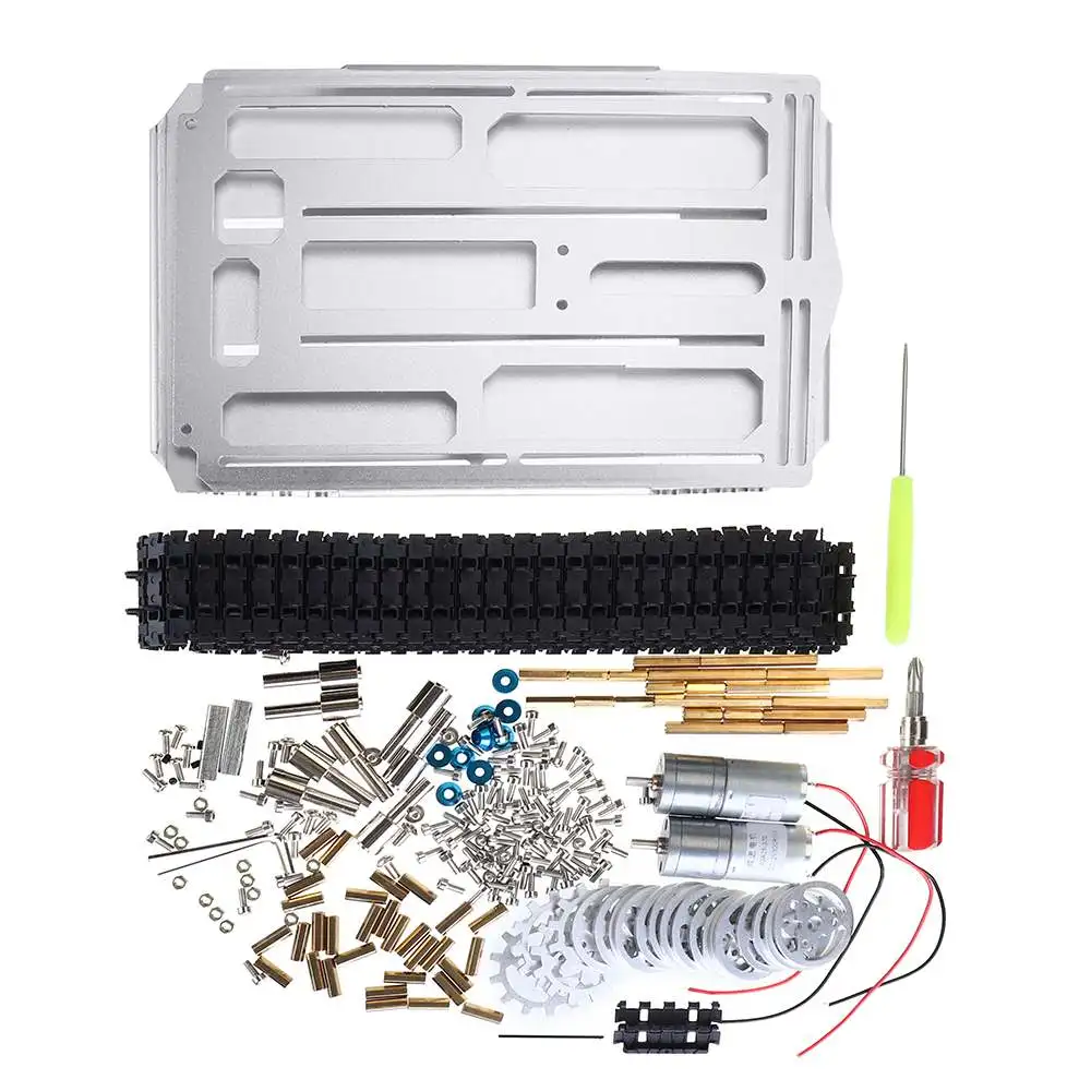 DIY A-19 Aluminous RC Robot Car Smart Tracked Tank Chassis Kits