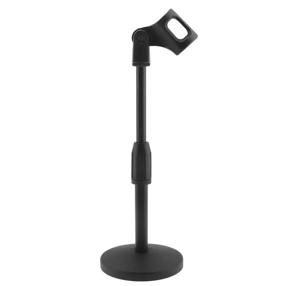 Portable Desktop Lifting Metal Weighted Disc Microphone Stand for General Meeting Computer Microphone / Live Broadcast
