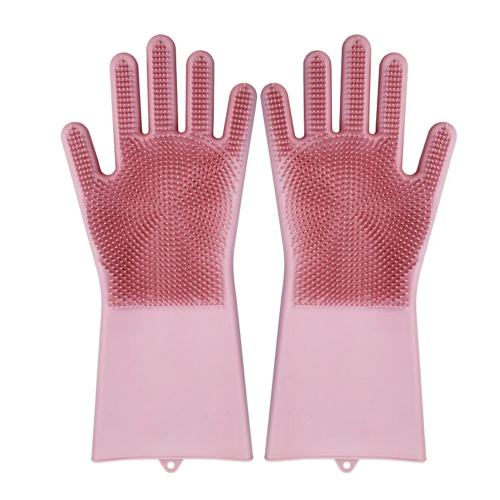 Magic Silicone Dish Washing Gloves Kitchen Accessories Dishwashing Glove Household Tools for Cleaning Car Pet Brush$5