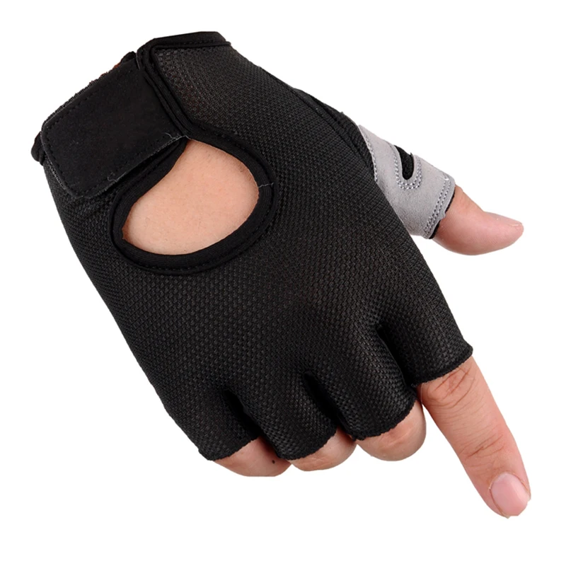 S M L Half Finger Sport Gloves Weight Lifting Hiking Glove Exercise