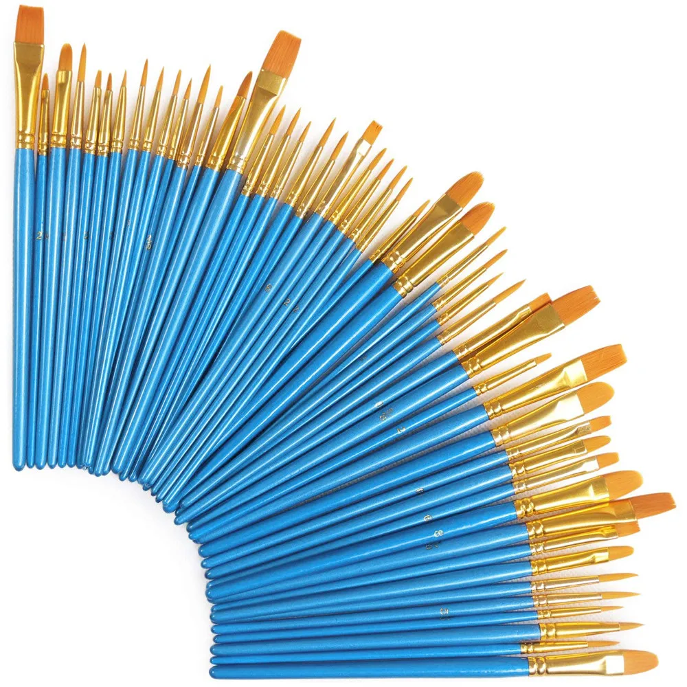 

Paint Brush Nylon Hair Brushes art Professional Kits Different Shape Nylon watercolor Painting Acrylic acid and oil brush