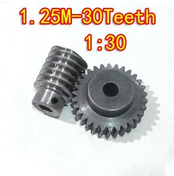 

D:41.25MM 1.25M-30T Speed ratio:1:30 45# steel Worm gear+wore rod --gear hole:10mm rod hole:8mm