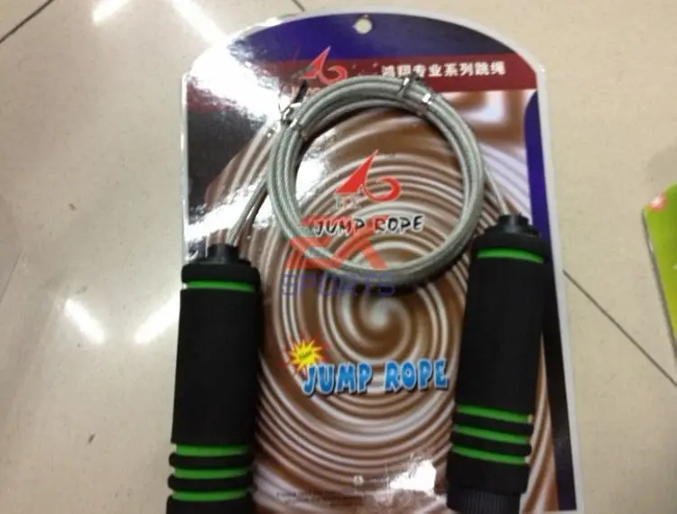 Wire Rope Skipping Steel Cable Ultra Speed Agility Wire Skipping Jump Rope Fast With Sponge Handle 2 (4)