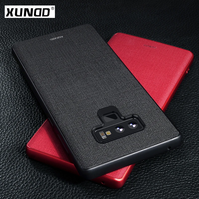 XUNDD роскошный кожаный текстурный чехол для телефона для samsung Galaxy Note 9 Магнитный чехол с поддержкой беспроводной зарядки ультра тонкий