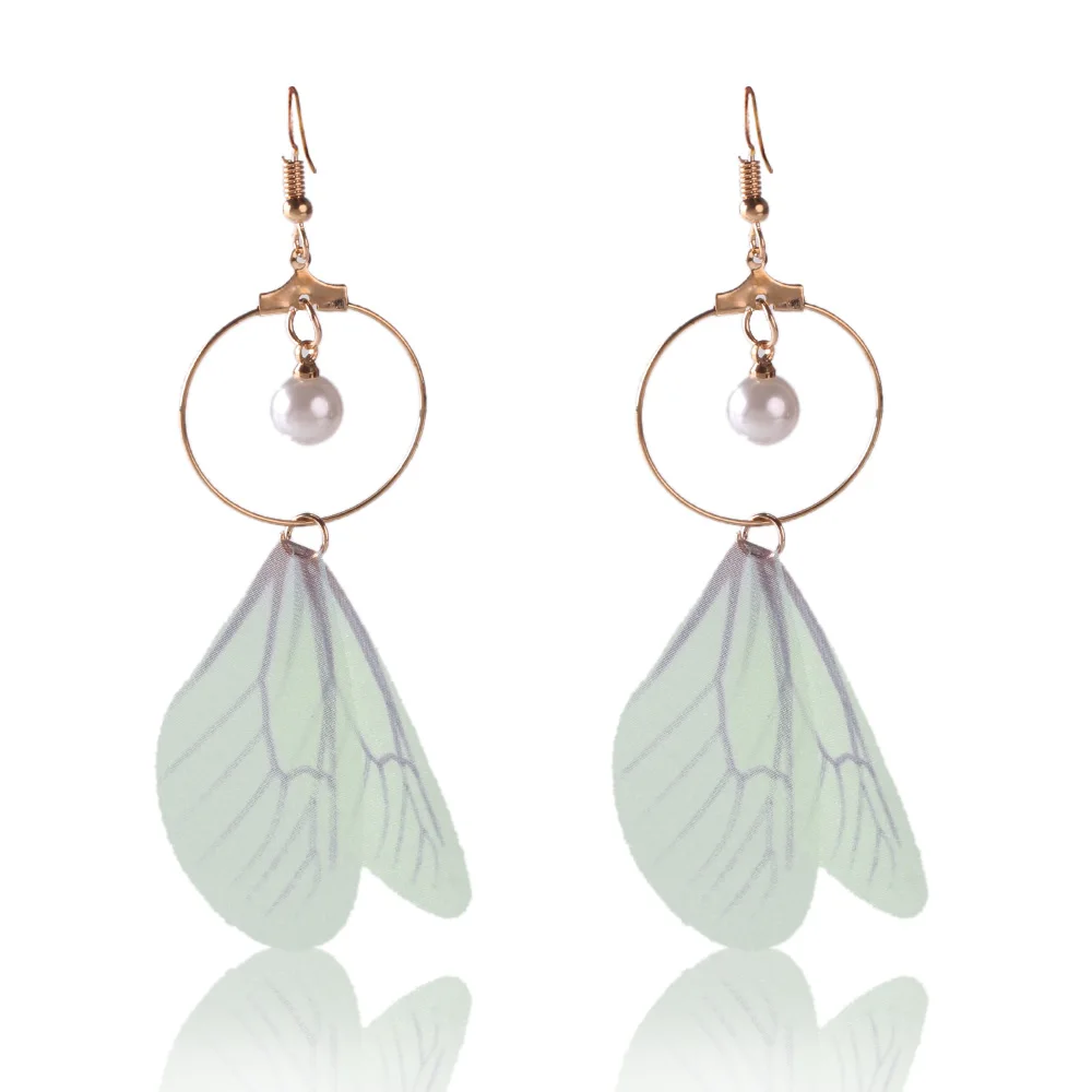 2018 New Elegant Simulated Pear Big Circle Drop Earrings Fashion