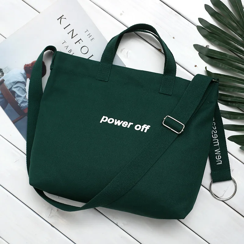 

Raged Sheep Soft Canvas Bag Large Capacity Women Shopping Bag Letter Casual Hasp Ladies One Shoulder Tote Bags