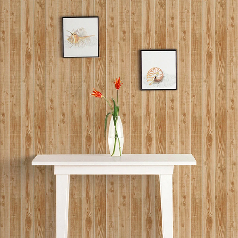 

Wood Board Wood Grain Wallpaper Restaurant Clothing Store Living Room TV Background Decor Wall Paper Rolls Papel De Parede 3D
