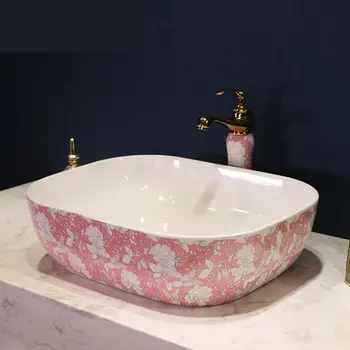 

Rectangular Art Basin On European-style Ceramic Washbasin Toilet bathroom sink