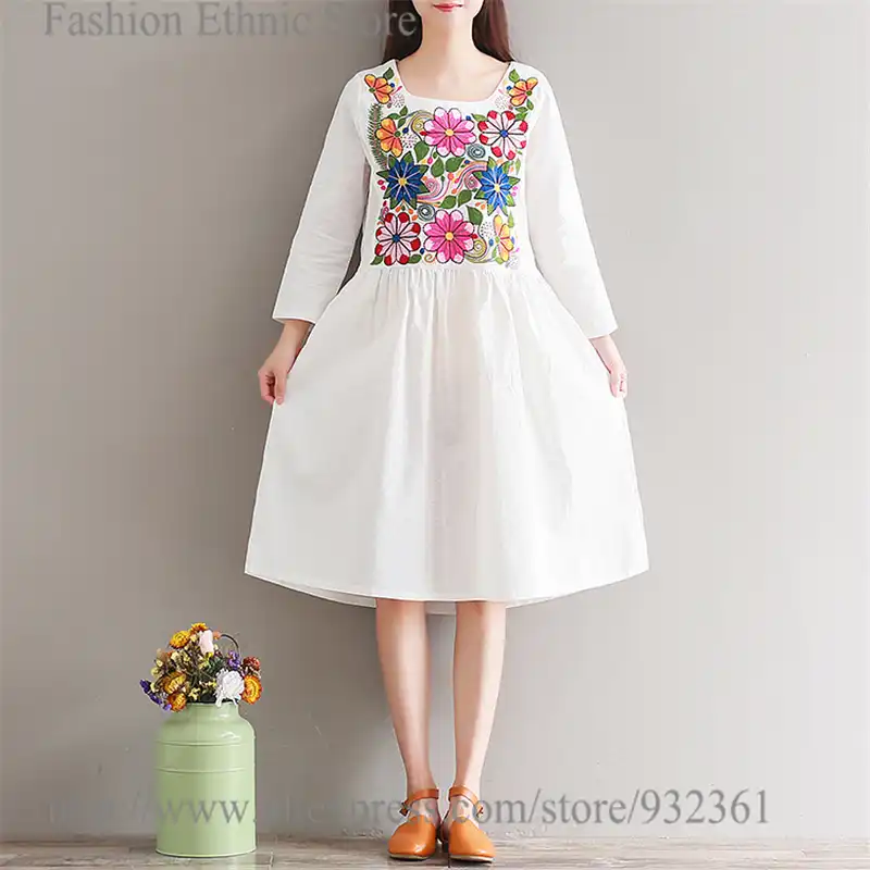 vestidos mexicanos bordados