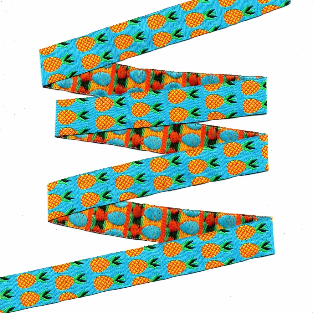 

ZERZEEMOOY 7/8" 22MM 10YARD Pineapples jacquard ribbon KTZD17111402