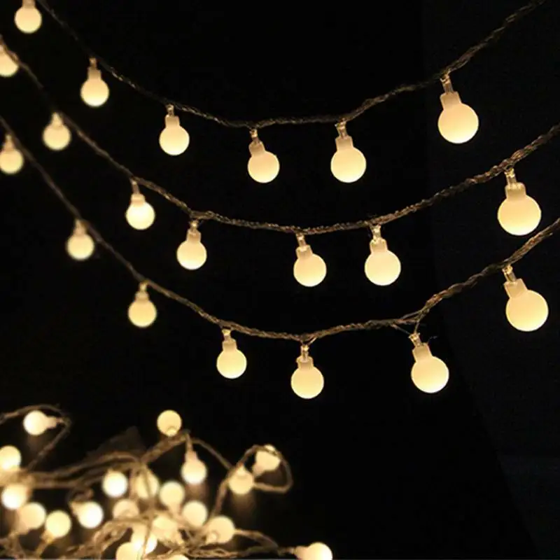 Сказочный светодиодный гирляндовый светильник, Рождественский круглый шар, лампа для свадебной вечеринки, 2 м, 3 м, 4 м, 5 м