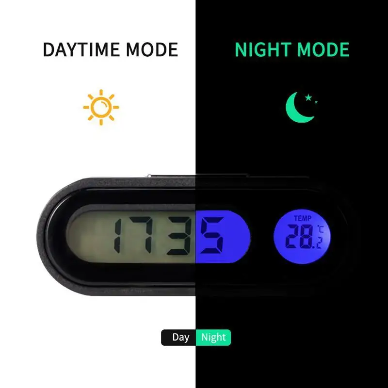 

Onever Auto Digital Clock Automobile Watch Automotive Car Thermometer Hygrometer Decoration Ornament In Car-Styling Mini Clock