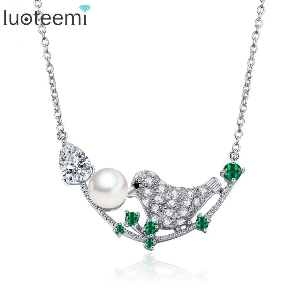Luoteemi бренд Лидер продаж Новый Винтаж CZ Кристалл сорока животных кулон Цепочки и