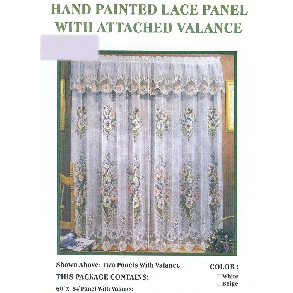 Thickened Embroidered Lace Curtains Classic Vintage 152 213cm