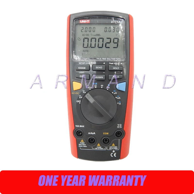 

Digital Multimeters UNI-T UT71A CD Digital AC DC current voltage USB true REL Resistance Tester Ammeter Multitesters
