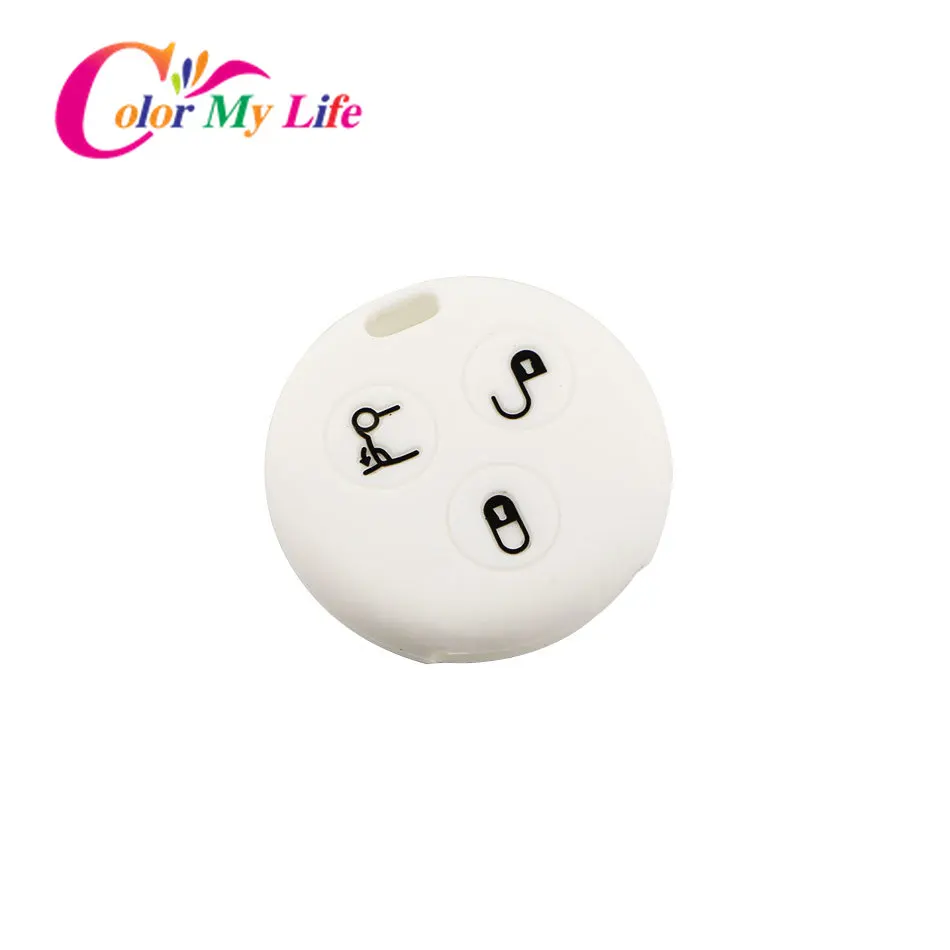 Key Case Cover Key Case For Mercedes Benz Smart City Roadster Fortwo 3 Button Rubber Silicone