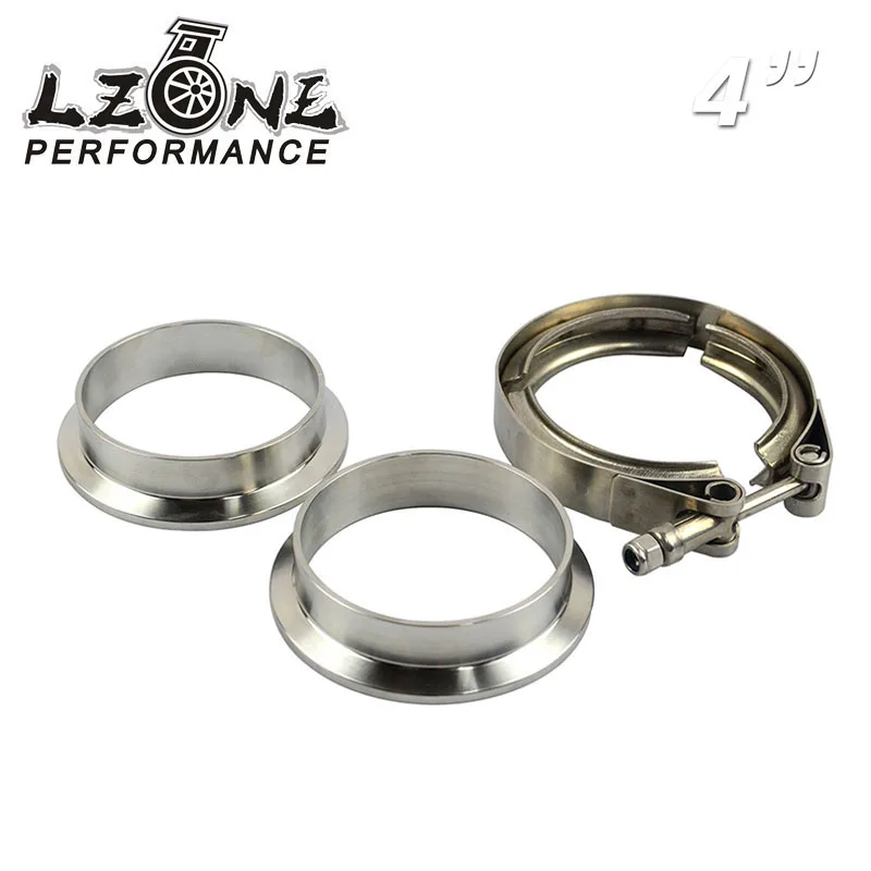 

LZONE - New type 4" V Band clamp flange Kit (Stainless Steel 201) For turbo exhaust downpipe JR5234