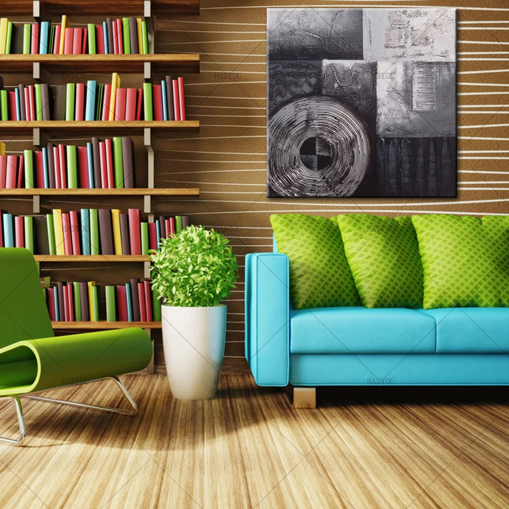 Cheap-Modern-Painting-Hand-Painted-Abstract-Black-and-White-Oil-Painting-Canvas-Art-Wall-Mural-Picture (3)