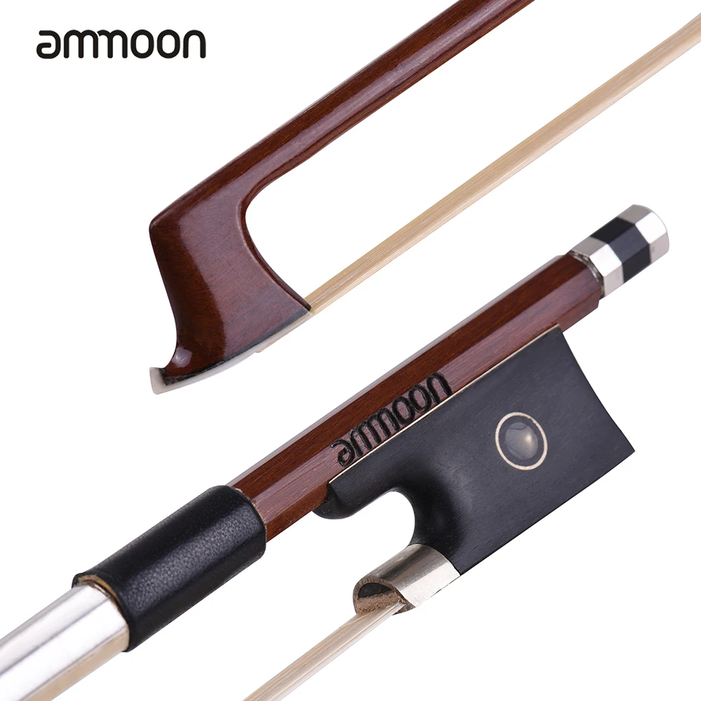 ammoon 4/4 Full Size Violin Fiddle Well Balanced Brazil Wood Circle Style Bow Exquisite Horse Hair Ebony | Спорт и развлечения