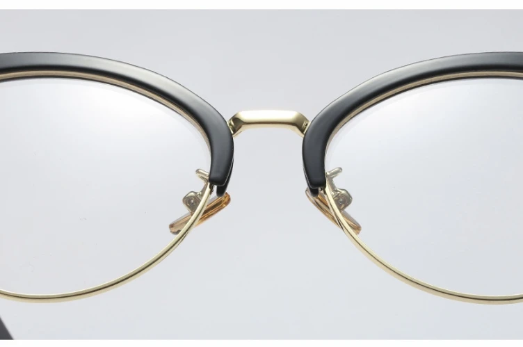 Half Frame Cat Eye Hollow Glasses Frames Women Trending Optical Fashion Computer Glasses 45640