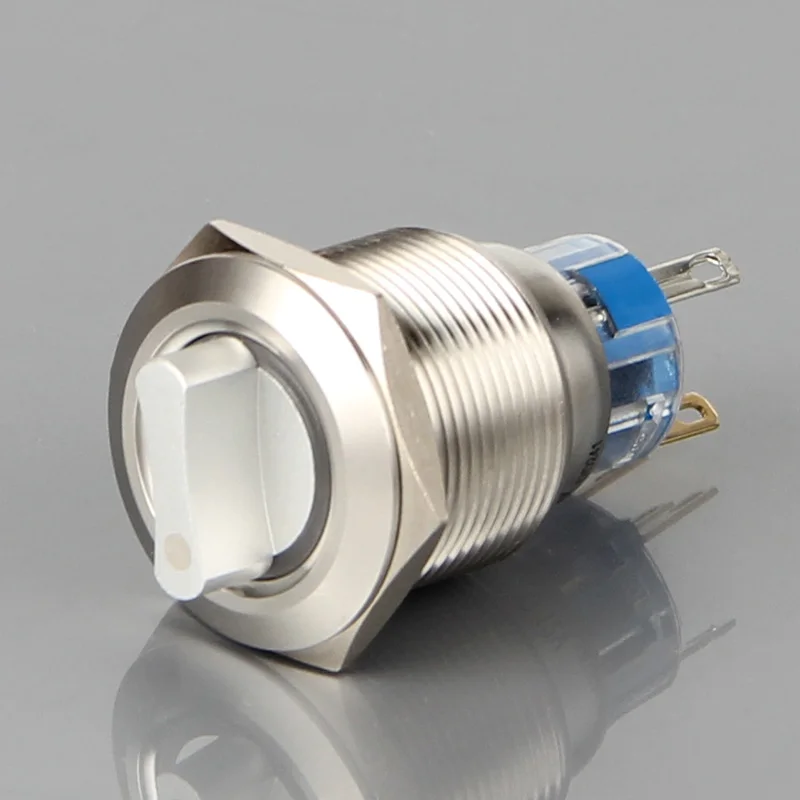

5pcs/lot illuminated switch on-off 2position selector switch with LED lighting 1NO+1NC 6v 12v 24v 110v 220v
