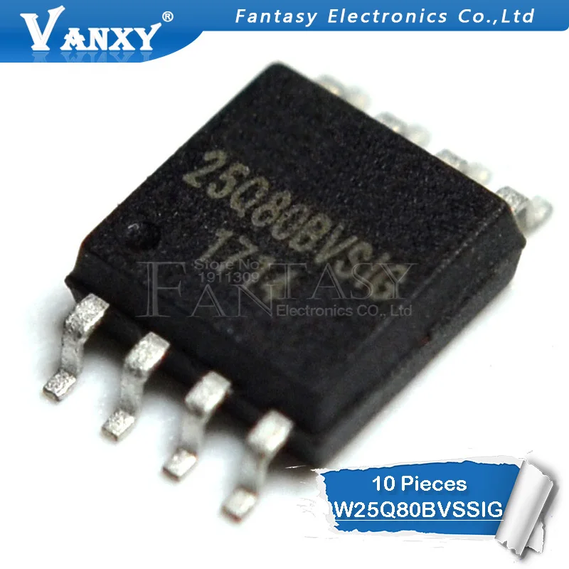 

10PCS W25Q80BVSIG SOP-8 W25Q80 SOP W25Q80BVSSIG SOP8 SMD 25Q80BVSIG