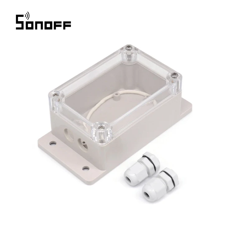 Интеллектуальный выключатель света Sonoff IP66 Водонепроницаемый распределительная коробка, Водонепроницаемый чехол водостойкий корпус Поддержка Sonoff Basic/RF/Dual/Pow Применение для дождливые дни
