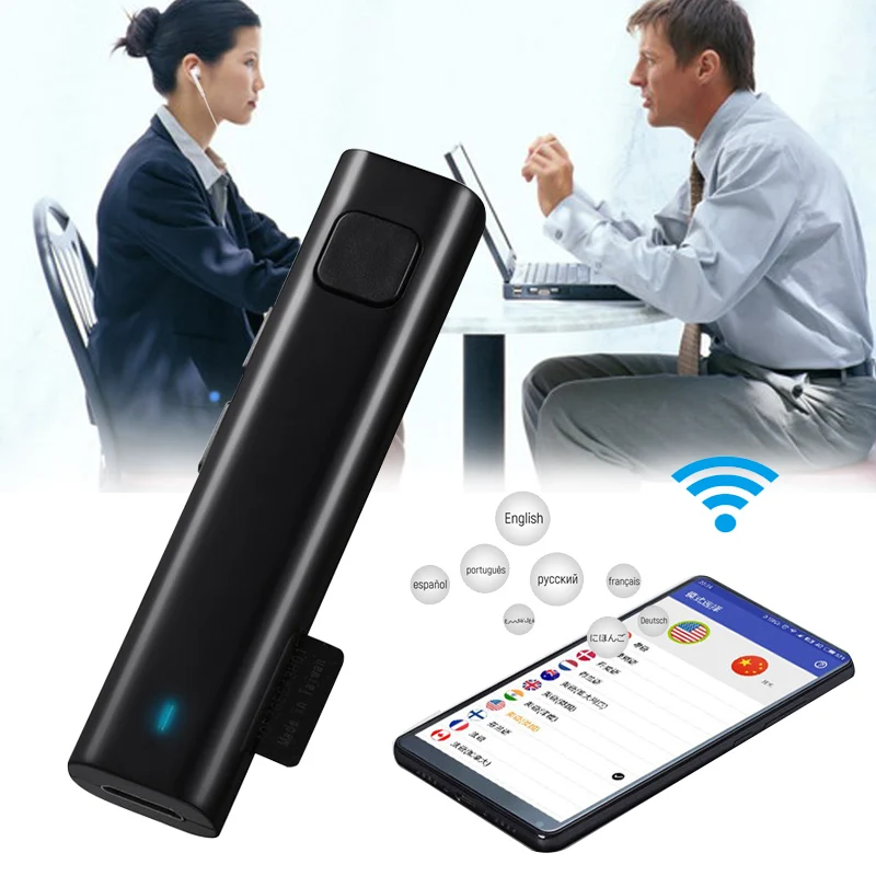 2018 Bluetooth приемник перевода для гарнитуры Поддержка 26 язык TF карты клип на дизайн