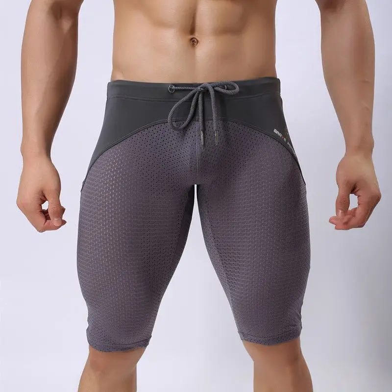 

Summer Mens Running Sports Short Mesh Quick-drying Men Breathable Sweatpants Gym Fitness Body Shaper Male Beach Jogging Shorts