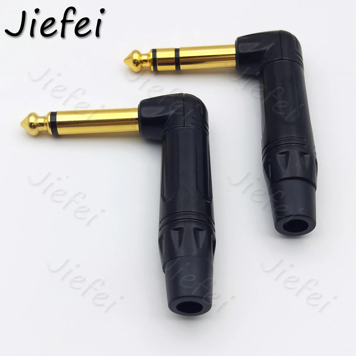 conector de áudio conector de alta latão banhado ângulo plugue de guitarra elétrica