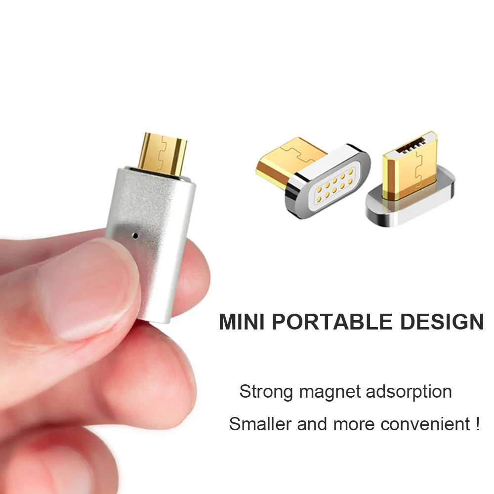 YIESOM Micro USB магнитное зарядное устройство адаптер данных с светодиодный светильник магнитные кабели адаптер преобразования для SAMSUNG GALAXY Android устройства