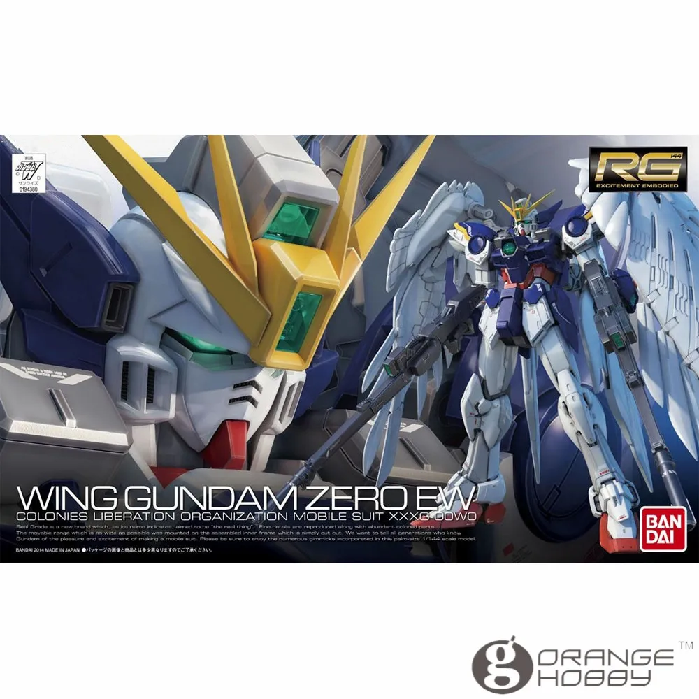 OHS Bandai RG 17 1/144 комплект моделей для мобильных костюмов с крыльями Gundam Zero EW | Игрушки