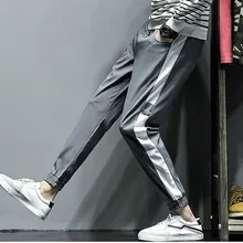 Весна лето мужские повседневные спортивные брюки свободные ноги луч лодыжки длина брюки корейские брюки простые дикие спортивные брюки