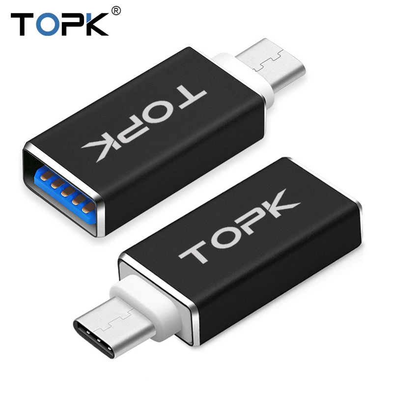 TOPK Тип usb C Переходник USB &quotпапа&quot в 3 0 Женский OTG конвертер кабель для samsung Galaxy S9