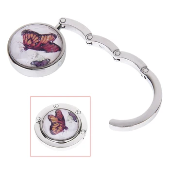 

TFTP Ladies' Butterfly Pattern Folding Handbag Purse Hanger Hook for Table