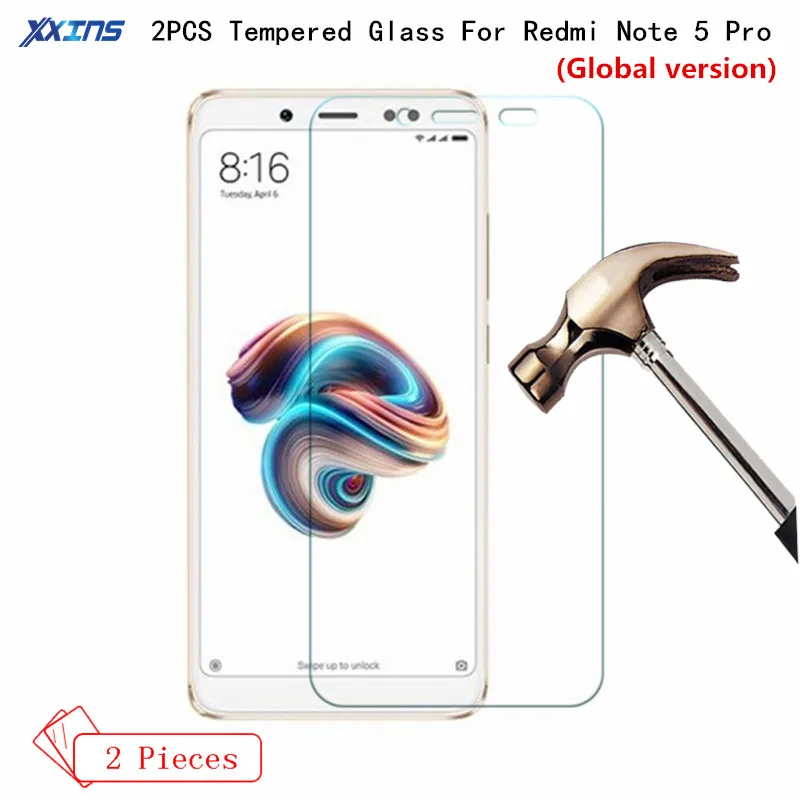 

2Pcs lot Tempered GLASS For Global Version Xiaomi Redmi Note 5 4GB 64GB Smartphone Snapdragon 636 Screen Protector Cover