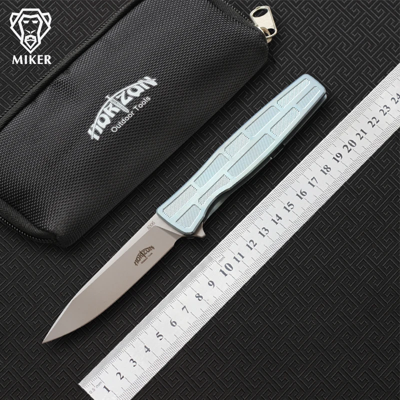 Нож MIKER Horizon AD06 Flipper S35vn с шарикоподшипником и титановой ручкой тактические