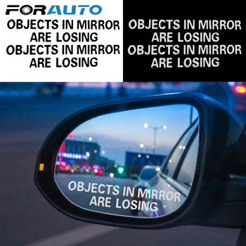 

Car Styling Decals 1 Pair Car Sticker OBJECTS IN MIRROR ARE LOSING Pattern Rear View Mirror Warning Stickers Auto Decoration