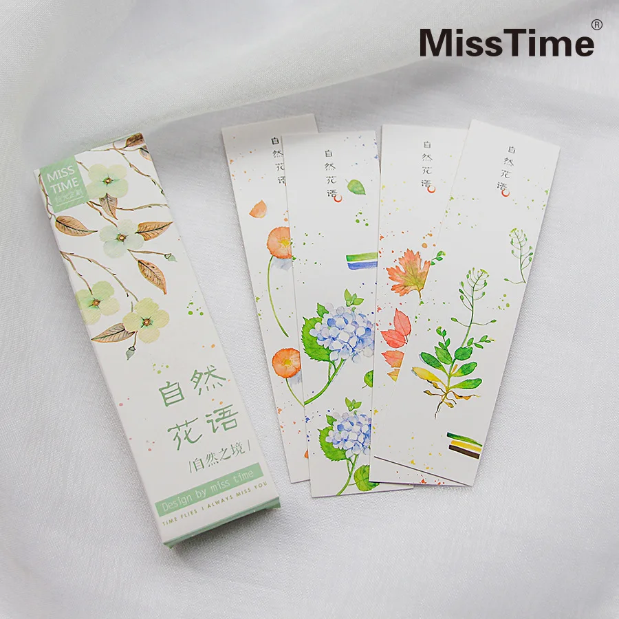 

30pcs Flowers Bookmarks Paper Page Notes Label Message Card Book Marker School Supplies Stationery Creative Student Kids Gift