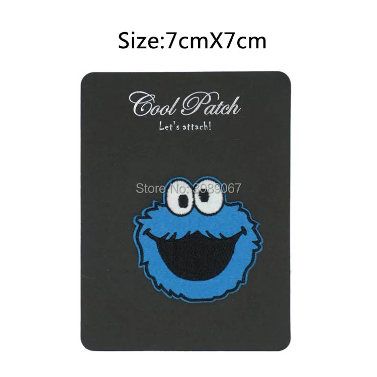 

Sesame Street EmbroideredIron On Patch, Cartoon Muppet Cookie Monster Fabric Jacket Patch, DIY Clothing Kids Accessories