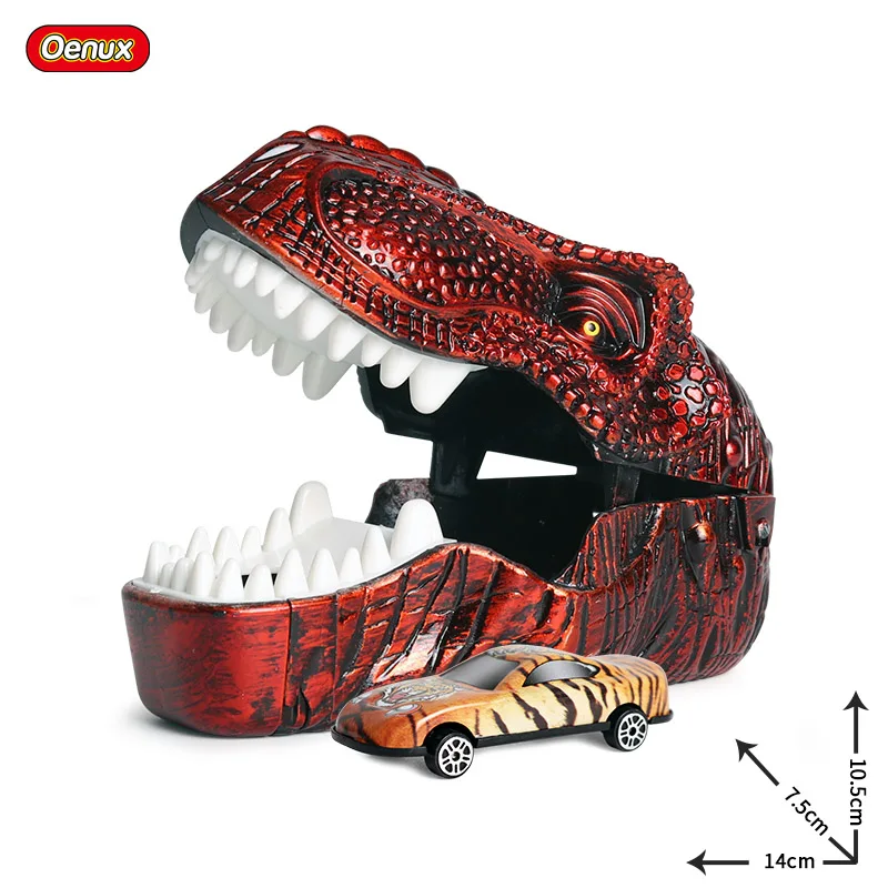 Oenux Savage Sea Life Животные Акула фигурки Юрского динозавра T-Rex катапульта Модель автомобиля игрушки для детей подарок на день рождения - Color: without box
