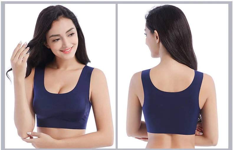Queenral Plus Size Bras For Women Sexy Seamless Active Bra Big Size Vest Bralette 3XL 4XL 5XL 6XL Push Up Wire Free Brassiere   89