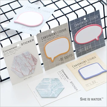 

4 Colors Cartoon Dialog Box Memo Notes Sticky Notes Cute Bookmark Label Stickers Mini Memo Pad School Office Supplies