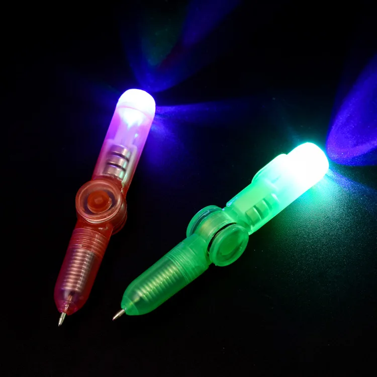 Креативная ручка с гироскопом, Детская забавная светящаяся Волшебная шариковая игрушечные ручки, ручка для письма, подарки, игрушки, подарки, школьные принадлежности