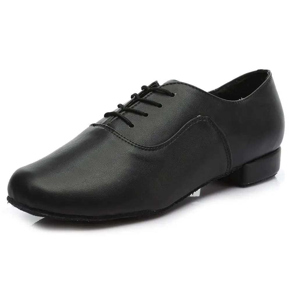 Бальные мужские туфли для латинских танцев, новые брендовые туфли для сальсы, танго, Танго, сальсы, современные кожаные туфли на квадратном каблуке для взрослых, детей, мальчиков - Цвет: Black2