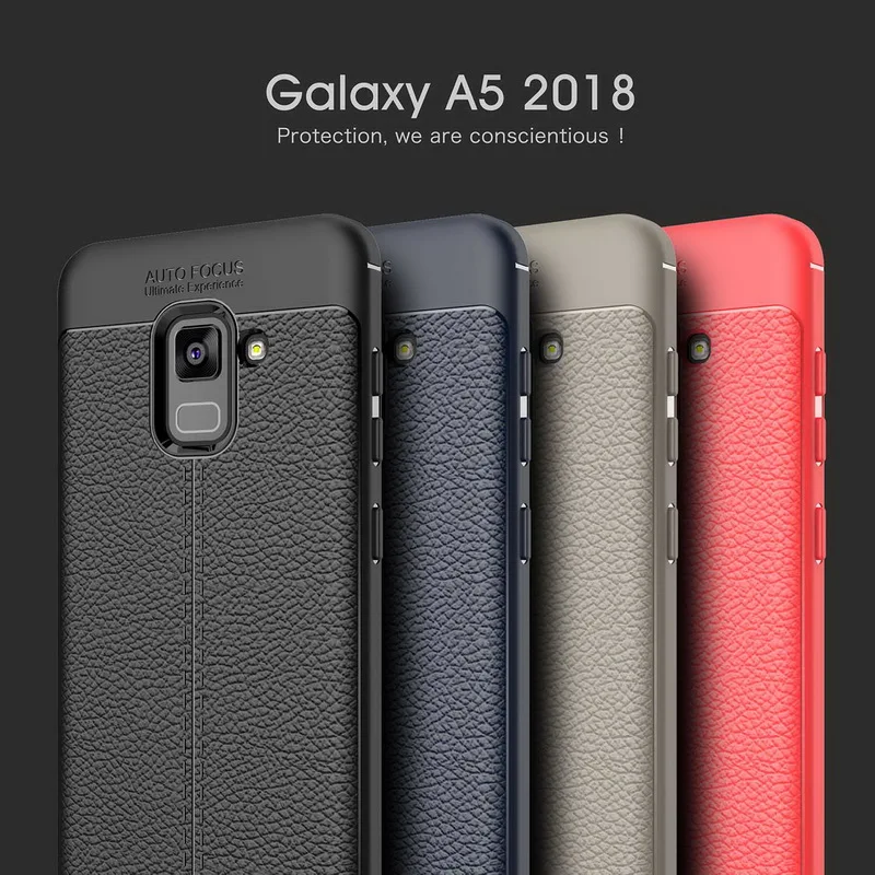 

Slim Soft Silicon Leather Texture Phone Case Cover For Samsung Galaxy S8 Plus S7 Edge Note8 S9 Plus Note9 J4 J6 EU J3 J7 J8 2018